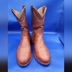 Brown Lizard Leather Cowboy Boots Tecovas Size 12.5 2E
